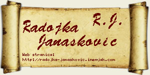 Radojka Janašković vizit kartica